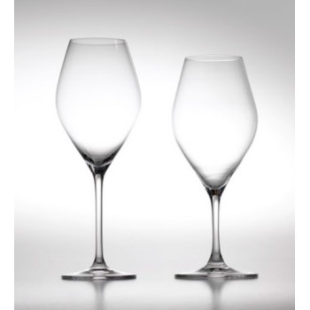 Calice Zafferano per Champagne millesimati in vetro 43cl - Vem box 6 pezzi. Sono lavabili in lavastoviglie a 60° C.