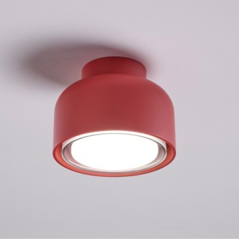 Modern BOTTONE ceiling light in magenta aluminum 1xGX53. With Soft Touch paint from Vivida Internationa