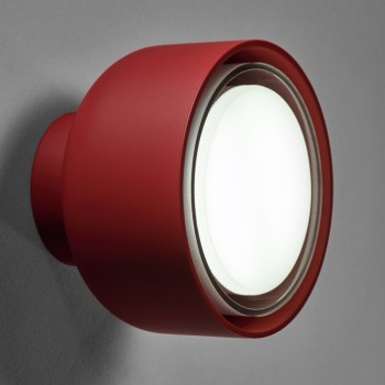 Modern BOTTONE ceiling light in magenta aluminum 1xGX53. With Soft Touch paint from Vivida Internationa