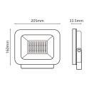 Proiettore a led da esterno 50W 4500lm IP65 12/24V Grigio - Faro/Luce da esterno 4000K Alcapower