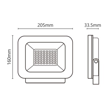 Proiettore a led da esterno 50W 4500lm IP65 12/24V Grigio - Faro/Luce da esterno 4000K Alcapower