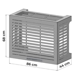 Copricondizionatore L86 X P44 X H68 Cm - Copertura Per Climatizzatore Linear In Alluminio