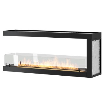 Bioethanol Fireplace Built-in U1200 InFire with Open Glass on 3 Sides