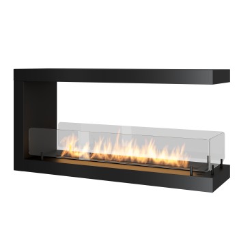 Bioethanol Fireplace Built-in U1000.2 InFire with Open Glass on 3 Sides 2 Liter Burner