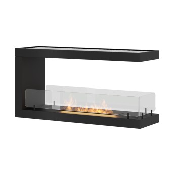 Bioethanol Fireplace Built-in U1000.1 InFire with Open Glass on 3 Sides 0,7 Liter Burner