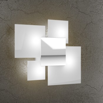 Fabas Luce Bard plafoniera smart LED 39w luce calda quadrata moderna  dimmerabile bianco