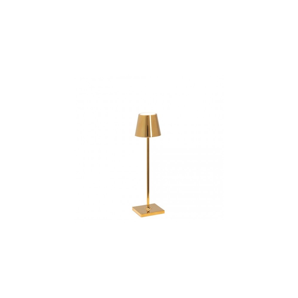 Lampada a led da tavolo Poldina Pro Mini Oro lucido ricaricabile e  dimmerabile