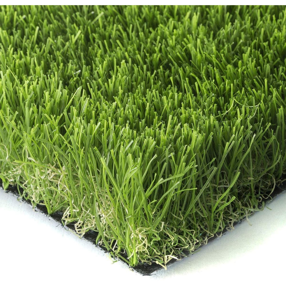 Prato finto erba sintetica tappeto erboso drenante esterno effetto secco 4  cm 35MM 10x10 Campione