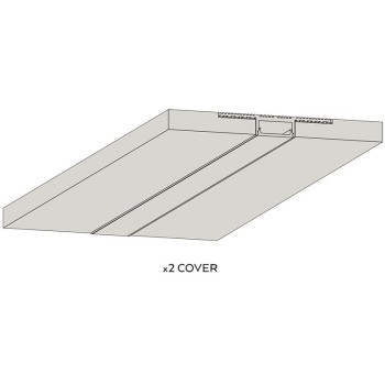 Preassembled plasterboard with recessed aluminum profile Carrara M – 2 meters and 2 covers included